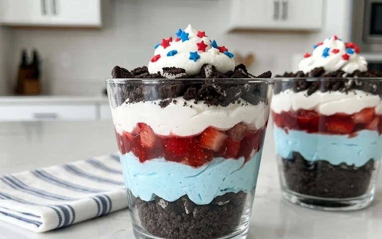Red, White and Blue Dirt Cups