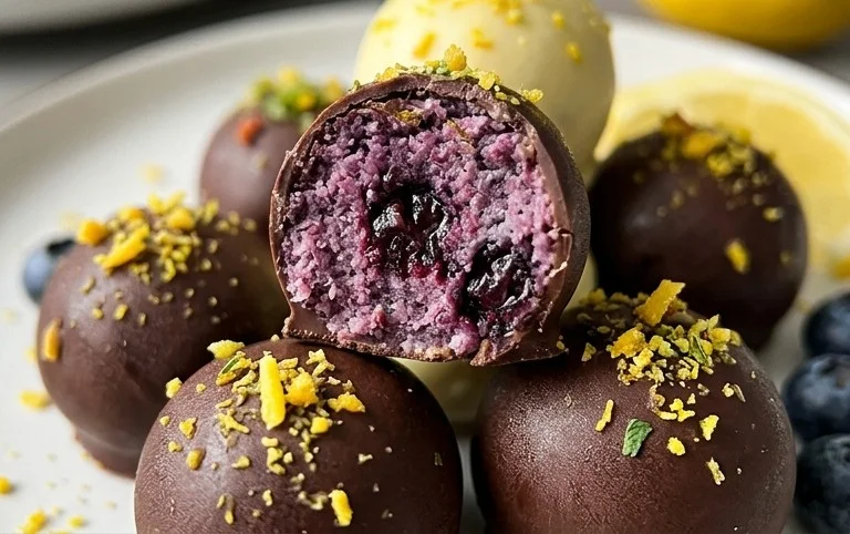 LEMON BLUEBERRY TRUFFLES 