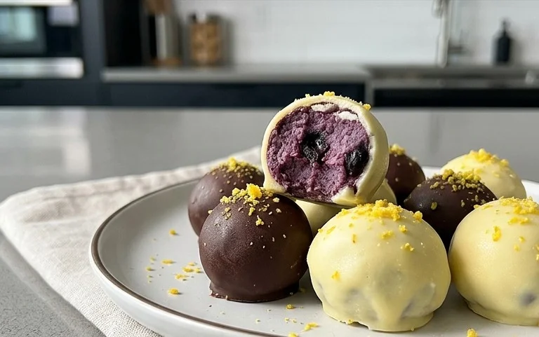 LEMON BLUEBERRY TRUFFLES