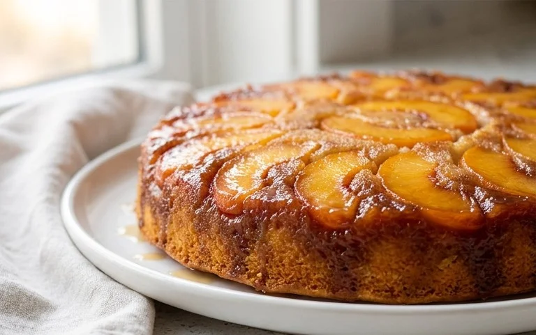 Peach Upside-Down Cake Recipe