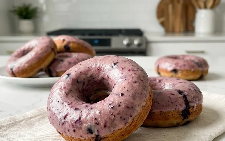 Wild Blueberry Cake Donuts