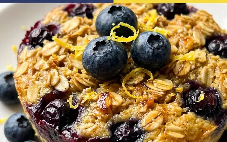 Lemon Blueberry Baked Oats