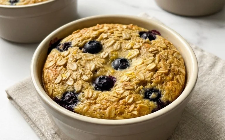 Lemon Blueberry Baked Oats