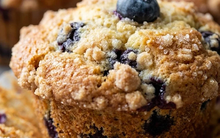 Sour Cream Blueberry Muffins