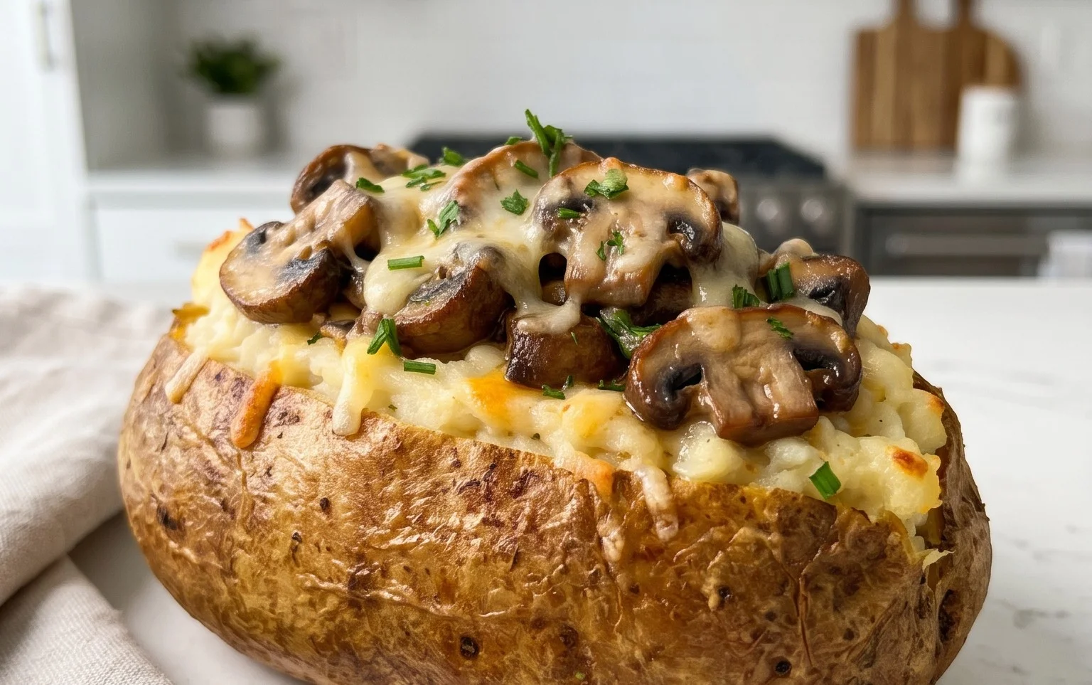 The Ultimate Stuffed Baked Potatoes with Mushrooms