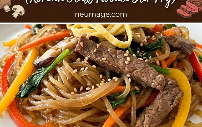 Japchae (Korean Glass Noodle Stir Fry)