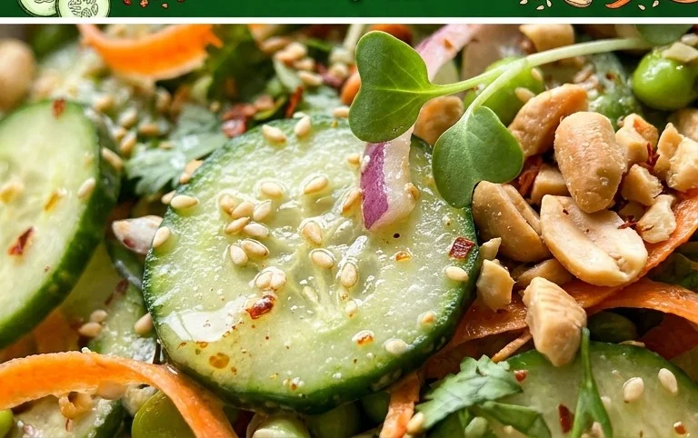 Creamy Asian Cucumber Salad Bowl