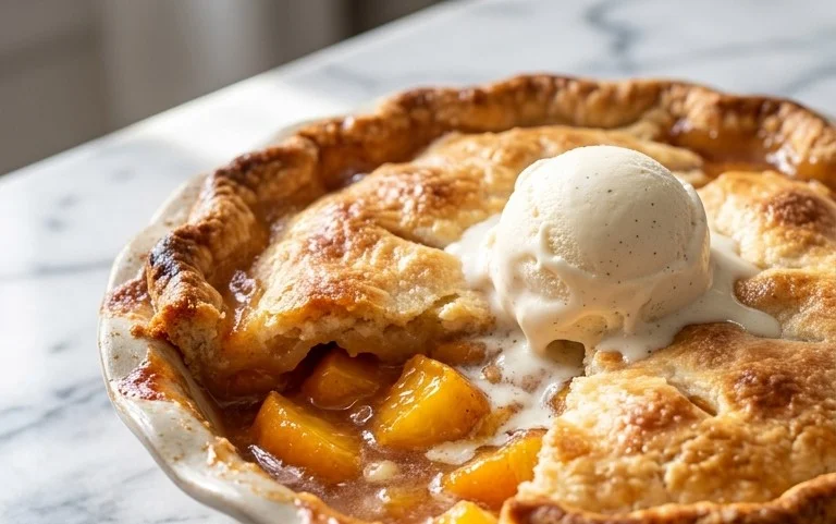 The Easiest Southern Peach Cobbler