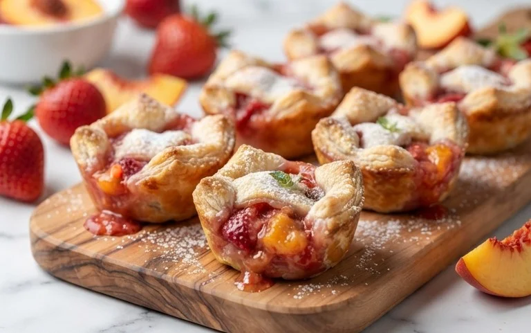 Strawberry Peach Pie Bites