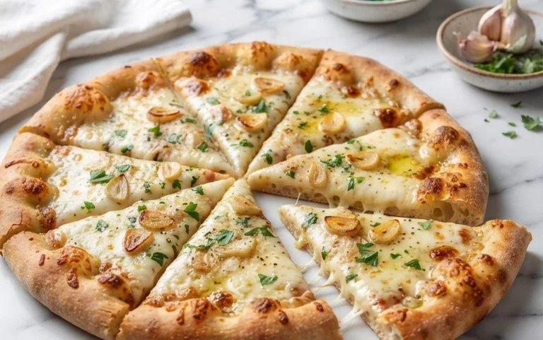 buttery garlic pizza