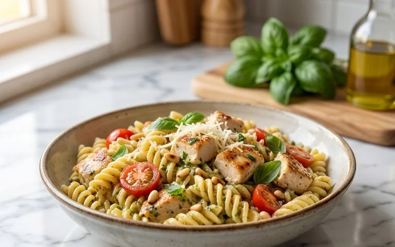 Creamy Chicken Pesto Pasta