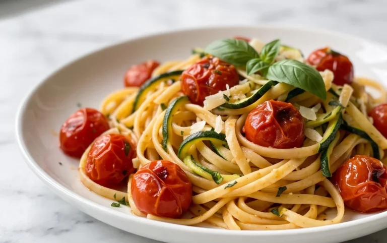 Healthy Tomato Zucchini Pasta