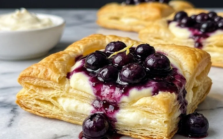 Blueberry Cream Cheese Puff Pastry