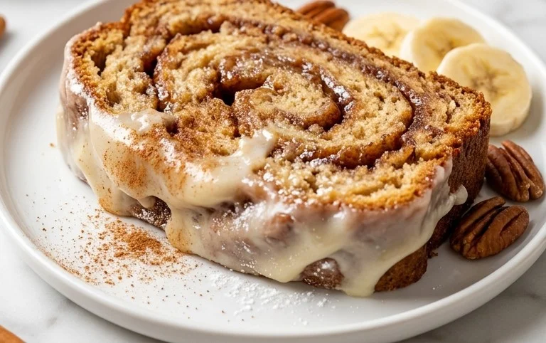Cinnamon Roll Banana Bread