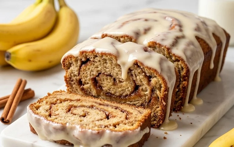 Cinnamon Roll Banana Bread