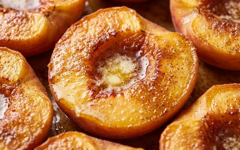 Cinnamon Sugar Baked Peaches