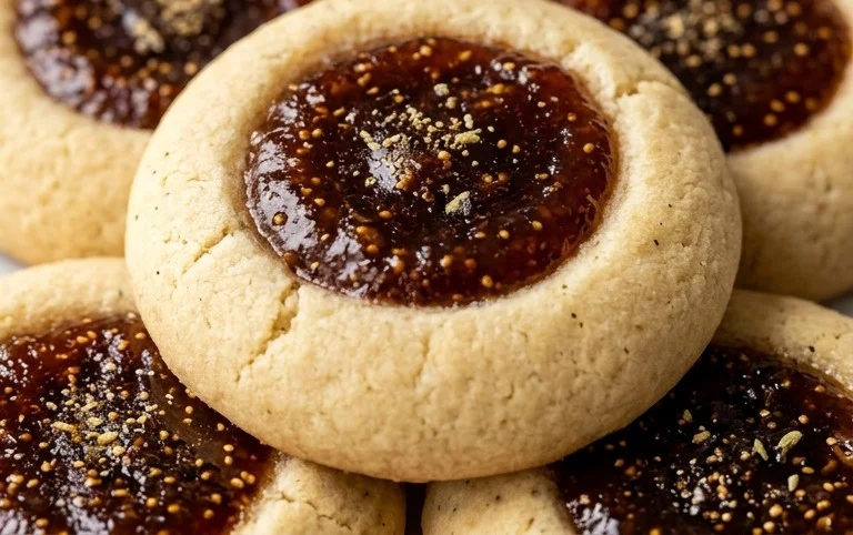 Cardamom Fig Thumbprint Cookies