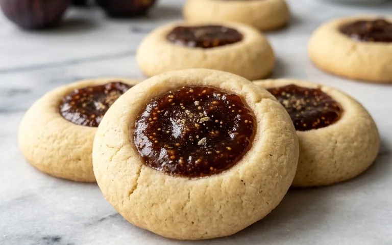 Cardamom Fig Thumbprint Cookies