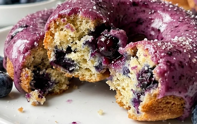 Blueberry Cake Donuts