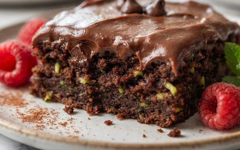 Zucchini Brownies with 1 minute Frosting!