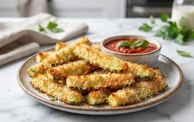 Parmesan Crusted Zucchini Sticks